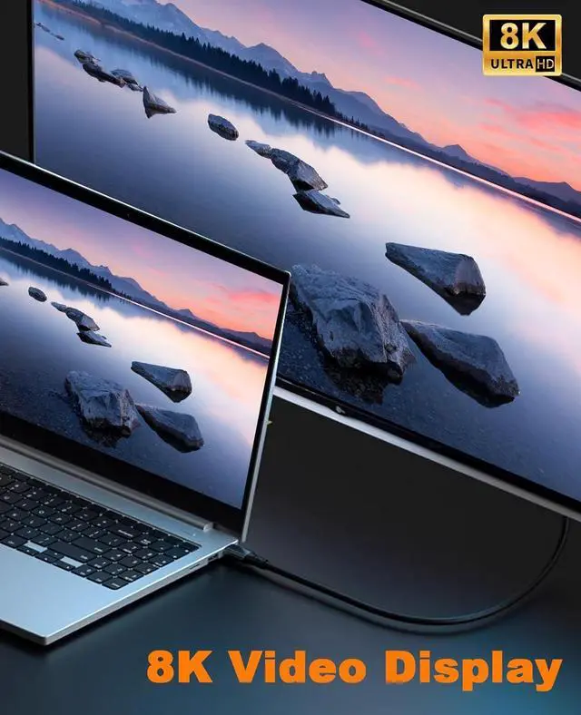 Alt view image 5 of 7 - BUCIER Short USB C to USB C Cable 1.5ft, 20Gbps Data Transfer & 100W USB 3.2 Gen 2 Type C to Type C Fast Charger Cable Nylon Braided Support 8K@60Hz Video for Thunderbolt3, MacBook Pro