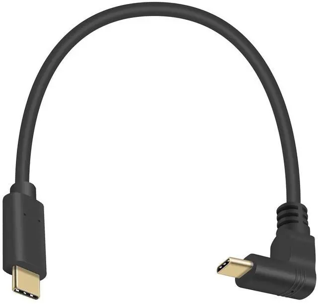 Main image of BUCIER Short USB C to USB C Cable 1feet, 90 Degree Up Down Angled Type C to Type C Fast Charging Cable, with 5V/3A Fast Charging for Laptop & PC & Mobile Phone