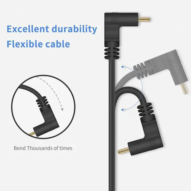 Alt view image 3 of 7 - BUCIER Short USB C to USB C Cable 1feet, 90 Degree Up Down Angled Type C to Type C Fast Charging Cable, with 5V/3A Fast Charging for Laptop & PC & Mobile Phone