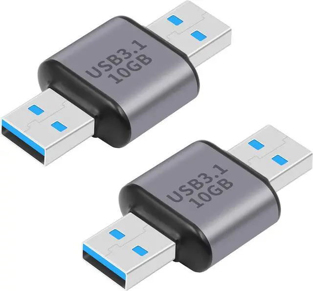 Alt view image 7 of 7 - BUCIER 10Gbps USB 3.0 Adapter Male to Male, USB 3.0 Type A to Type A Connector for Hard Driver, Laptop, DVD Player, Hub, Monitor, Camera, 2-Pack