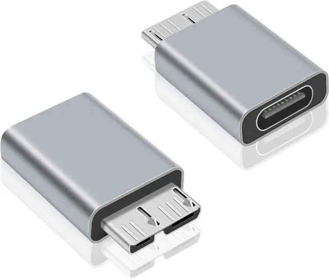 Main image of BUCIER USB C to Micro B Adapter, 2-Pack 5Gbps Type C Cable, USB C 3.1 Hard Drive Cable Support Data and Charging for Type C 3.0 External Portable SSD HDD