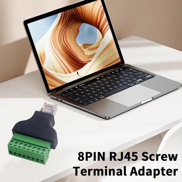 Alt view image 7 of 7 - BUCIER RJ45 Screw Terminal Adapter 2-Pack, Network Ethernet Adapter, RJ45 Breakout Board 8p8c Male to 8 Pin AV Terminal Screw Converter Block Plug for CCTV, Cat5, Cat6