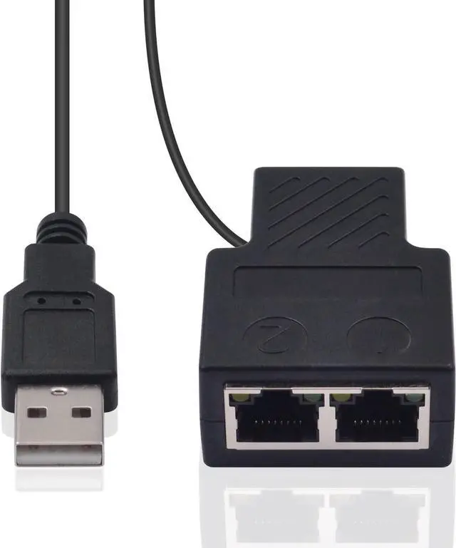 Alt view image 6 of 7 - BUCIER RJ45 Splitter Adapter, Ethernet Splitter RJ45 Network Extension Connector for Cat5, Cat5e, Cat6, Cat7 Cable Works for Two Devices of Internet Simultaneously, for Router TV Box PC Lapop