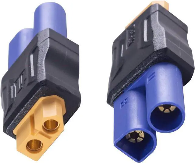 Main image of BUCIER EC5 Male to XT60 Female Connector Adapter 2Pack, EC5 to XT60 Adapter Extender RC Connector Adapter, XT60-EC5 No Wires Connectors RC Battery Adapter for Battery Micro Drone