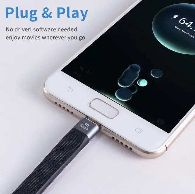 Alt view image 6 of 7 - BUCIER Short USB C Cable 6Inch, Type C Male to Type A Male Adapter Cable, 10Gbps USB C Fast Charging Cord Short for MacBook, Laptop, Dock Station
