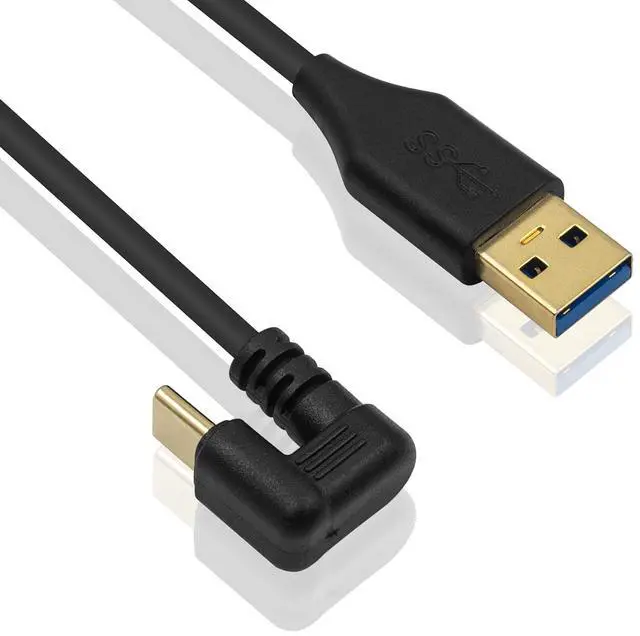 Alt view image 3 of 7 - BUCIER Short USB C Cable, U Shape 180 Degree USB C to A Cable, 5Gbps Type C 3A Fast Charging Cord, Type C 3.1 Gen2 Charger Cord for Galaxy, Phone, 20cm