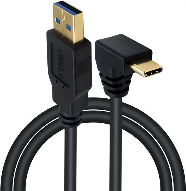 Main image of BUCIER Type C 90 Degree Cable, 1M/ 3.3 ft USB A to USB C Charger Cable, USB 3.0 Type A Male to USB 3.1 Type C Male Fast Charging Upward or Downward Angle USB C Charger Cable Cord