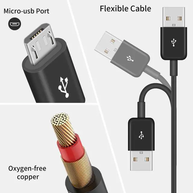 Alt view image 6 of 7 - BUCIER Micro USB Splitter Cable, Multi 6 in 1 USB 2.0 Type A Male to 6 Micro USB Male Splitter Adapter Cabel with 3A Fast Charging for Cell Phones and More Android Devices, 1.64ft