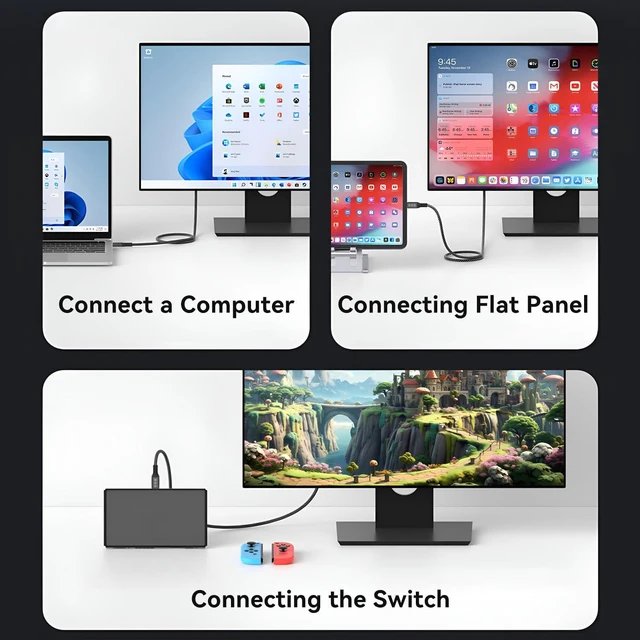 Alt view image 7 of 7 - USB C 3.2 Gen2x2 20Gbps Cable, 90Degree USB C 4K@60Hz UHD Video 5A/240W PD3.1 Fast Charge Cord with E-Marker Compatible with Thunderbolt 3/4 1M