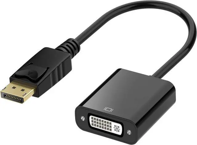 Main image of BUCIER DisplayPort (DP) to DVI Adapter, Gold-Plated Display Port to DVI-D Adapter (Male to Female) Compatible with Computer, Desktop, Laptop, PC, Monitor, Projector, HDTV - Black