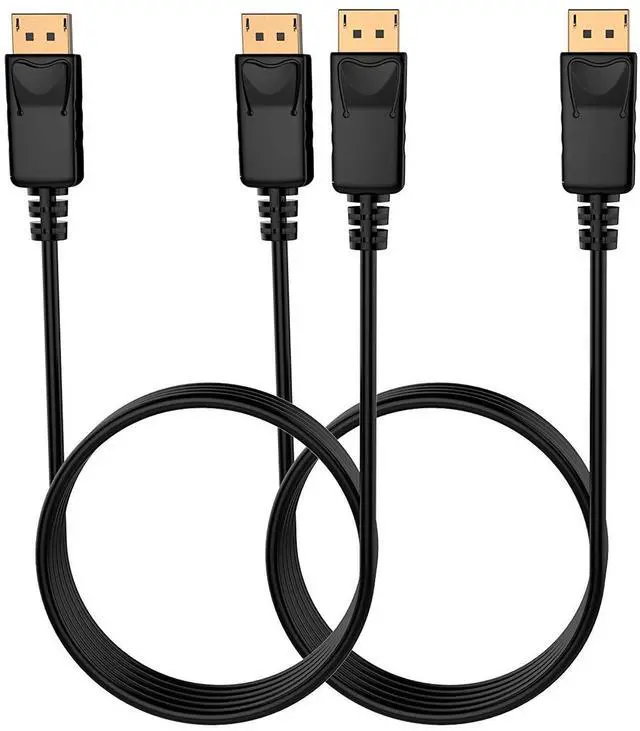 Main image of BUCIER 4K DisplayPort to DisplayPort Cable, 3 Feet, Gold-Plated High Speed Display Port 1.2 Cable (4K@60Hz, 2K@144Hz) DP Cable Compatible with Computer, Desktop, Laptop, PC, Monitor, Projector 2 Pack