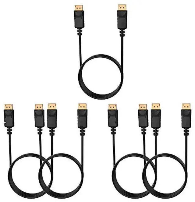 Main image of BUCIER 4K DisplayPort to DisplayPort Cable, 6 Feet, Gold-Plated High Speed Display Port 1.2 Cable (4K@60Hz, 2K@144Hz) DP Cable Compatible with Computer, Desktop, Laptop, PC, Monitor, Projector 5 Pack