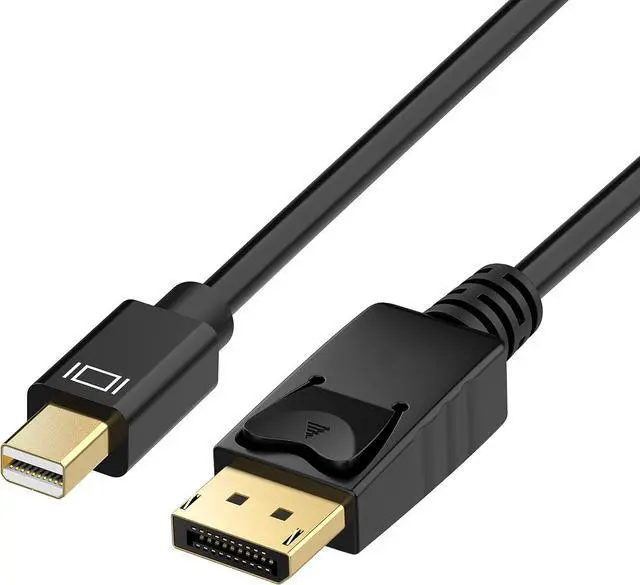 Main image of BUCIER Mini DisplayPort to DisplayPort Cable, 6 Feet, Gold-Plated DisplayPort to Mini DisplayPort (4K@60Hz, 2K@144Hz) Mini DP to DP Display Cable - Black