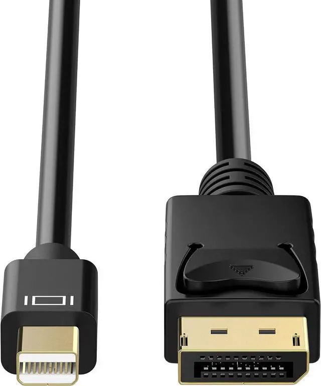 Alt view image 4 of 7 - BUCIER Mini DisplayPort to DisplayPort Cable, 6 Feet, Gold-Plated DisplayPort to Mini DisplayPort (4K@60Hz, 2K@144Hz) Mini DP to DP Display Cable - Black