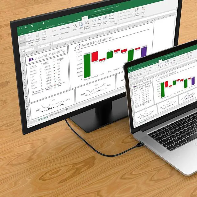 Alt view image 2 of 7 - BUCIER Mini DisplayPort to DisplayPort Cable, 6 Feet, Gold-Plated DisplayPort to Mini DisplayPort (4K@60Hz, 2K@144Hz) Mini DP to DP Display Cable - Black