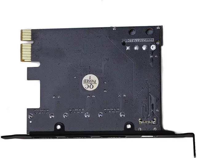 Alt view image 3 of 5 - BUCIER PCI Express(PCIe) to USB 3.0 Type C +Type A Expansion Card,PCI-E to USB Add-on Cards with 4 Ports USB 15 Pin SATA Power Connector for Desktop PC