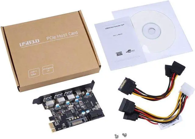 Alt view image 7 of 7 - BUCIER PCI-E to Type C (2),Type A (3) USB 3.0 5-Port PCI Express Expansion Card Expanding 2 USB 3.0 Ports with Internal 19-Pin Connector for Window 7/8/10/XP/Vista