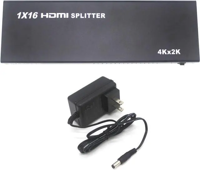 Alt view image 5 of 5 - BUCIER 16 Port HDMI Splitter 1x16 Full HD 1080P HDMI 1.4 Splitter with Switcher Converter Support 4KX2K 3D Digital Audio Format-Black