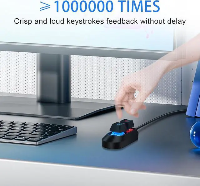 Alt view image 2 of 7 - BUCIER External Power Button for Desktop, PC Power Switch, Push Button, Manual Operation, Black