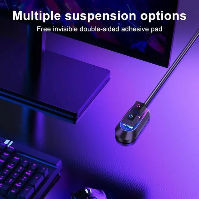 Alt view image 6 of 7 - BUCIER External Power Button for Desktop, PC Power Switch, Push Button, Manual Operation, Black