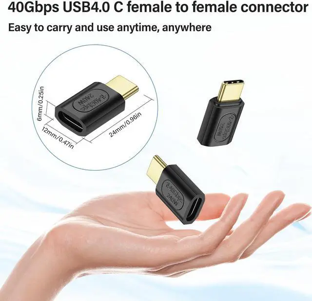 Alt view image 6 of 6 - BUCIER 2 Pack 90 Degree USB C 240W Angle Adapter