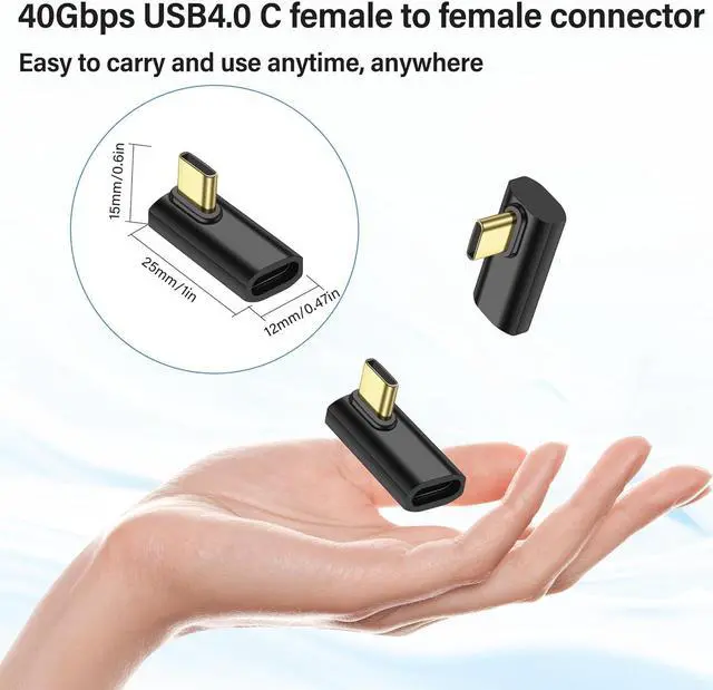 Alt view image 6 of 6 - BUCIER 2 Pack 240W USB C 90 Degree Angle Adapter