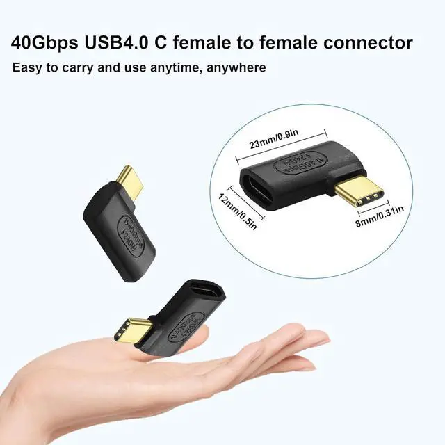 Alt view image 4 of 4 - BUCIER 2 Pack 240W USB C 90 Degree Angle Adapter