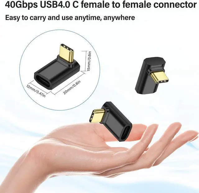 Alt view image 5 of 5 - BUCIER 2 Pack 240W USB C 90 Degree Angle Adapter