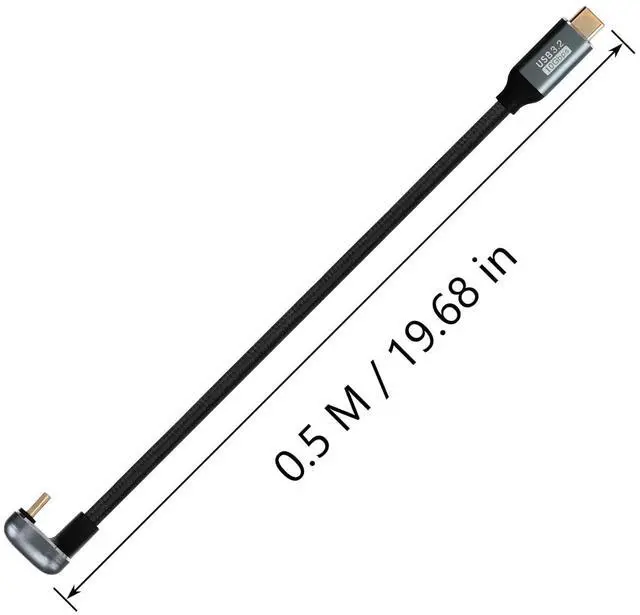 Alt view image 7 of 7 - BUCIER USB-C to C Cable - 100W Opposite U Shape, Fast Charging, Nylon Braided, 0.5M/1.6FT