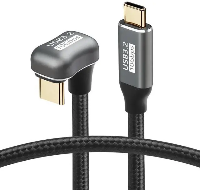 Main image of BUCIER USB-C to C Cable - 100W Opposite U Shape, Fast Charging, Nylon Braided, 0.5M/1.6FT