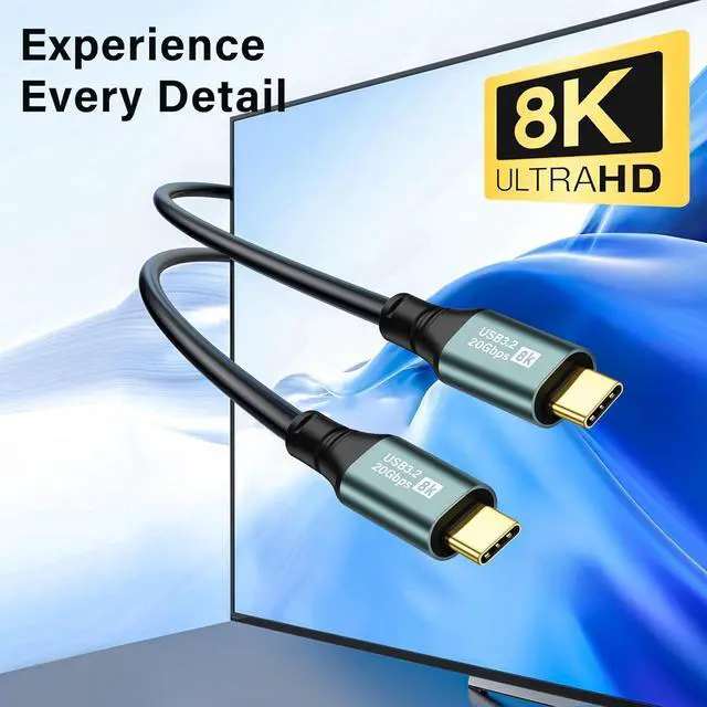 Alt view image 4 of 7 - BUCIER Coiled USB C to USB C Cable USB 3.2 Type C 20Gbps PD 100W 8K@60Hz Fast Charging Data Cable for Phone, Tablet and Other USB Devices C-1.8M