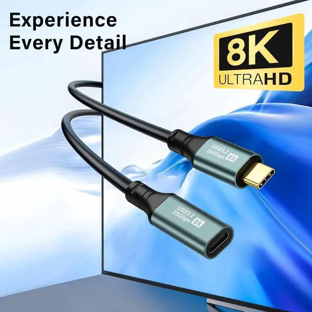 Alt view image 5 of 7 - BUCIER Coiled USB C to USB C Cable USB 3.2 Type C 20Gbps PD 100W 8K@60Hz Fast Charging Data Cable for Phone, Tablet and Other USB Devices C-1.8M