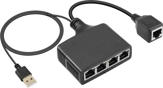 Main image of BUCIER Gigabit RJ45 Network Splitter Adapter, 1 to 4 Ethernet Splitter 1000Mbps High Speed LAN Network Splitter,4 Devices Share The Internet at The Same Time(1 to 4 Female Gigabit)