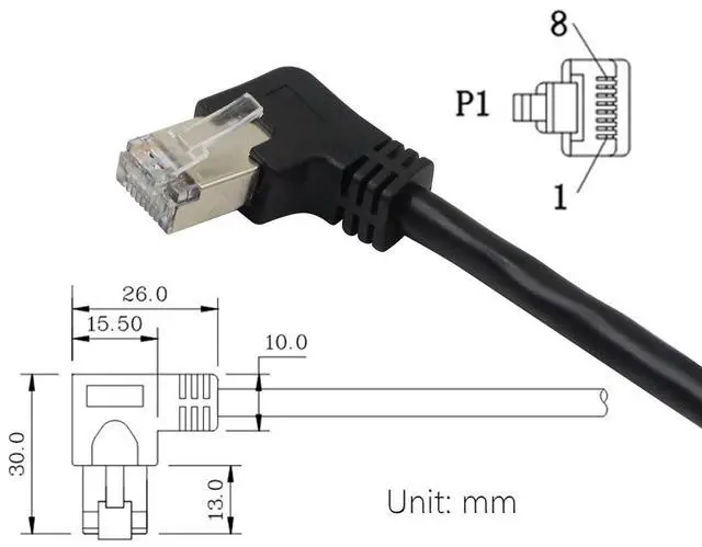 Alt view image 2 of 6 - BUCIER RJ45 Ethernet Adapter Cable 90 Angle Left Male to Famale Ethernet Switch Adapter Cable for CAT 5/CAT 6 LAN Ethernet Socket Connector Adapter Cat5 Cat6 Cable(Left)