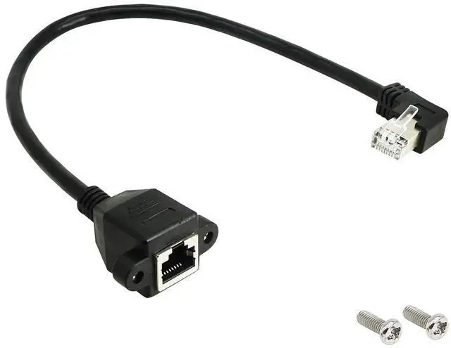 Main image of BUCIER RJ45 Ethernet Adapter Cable 90 Angle Right Male to Famale Ethernet Switch Adapter Cable for CAT 5/CAT 6 LAN Ethernet Socket Connector Adapter Cat5 Cat6 Cable(Right)