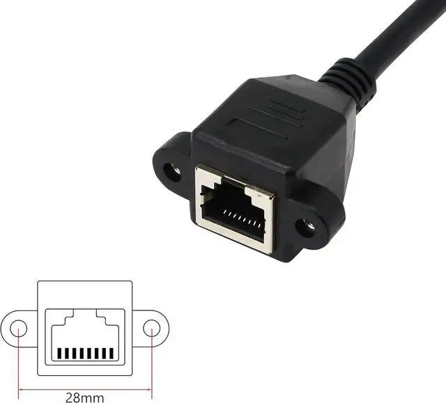 Alt view image 3 of 6 - BUCIER RJ45 Ethernet Adapter Cable - 90 Degree Upward Male to Female Switch Adapter for CAT 5/CAT 6 LAN Socket Connector (Upward)