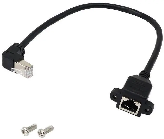 Main image of BUCIER RJ45 Ethernet Adapter Cable 90 Degree Downward Male to Famale Ethernet Switch Adapter Cable for CAT 5/CAT 6 LAN Ethernet Socket Connector Adapter Cat5 Cat6 Cable(Downward)
