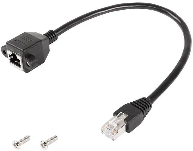 Main image of BUCIER RJ45 Ethernet Cable, Shielded Cat 6 LAN Cable, Male to Female Ethernet Extension Cable for for Router Modem Smart TV PC Computer Laptop 0.3M (Straight)