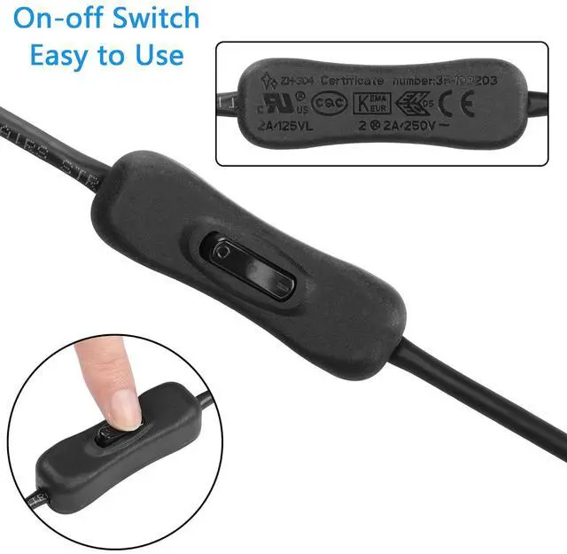 Alt view image 2 of 7 - BUCIER 90 Degree Cat6 Ethernet Cable with 304 On/Off Switch, 1M (3.3FT), Black, High Speed RJ45 Male to Female Internet Network Extension Cord, Compatible with PC, Laptop, Router, Switch