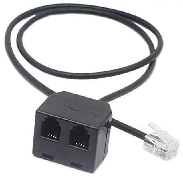 Alt view image 3 of 5 - BUCIER RJ9 Telephone Training Adapter Y Splitter RJ9 Headset Extension Cord Adapter 1 Male to 2 Female Connector for IP Phones (2 RJ9 FM)