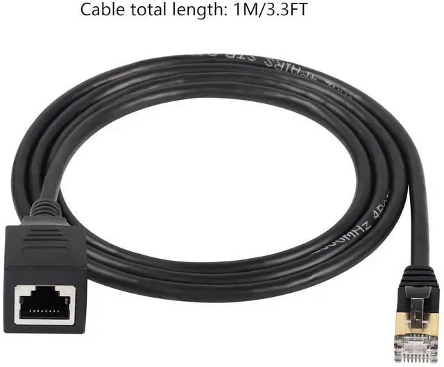 Alt view image 4 of 6 - BUCIER Cat8 LAN Cable,Ethernet Extension Cable,High Speed 40Gbps 2000Mhz Network Cord,RJ45 Network Patch Cord Male to Female Connector for Router Modem TV PC Computer Laptop (M/F 1M/3.3FT)