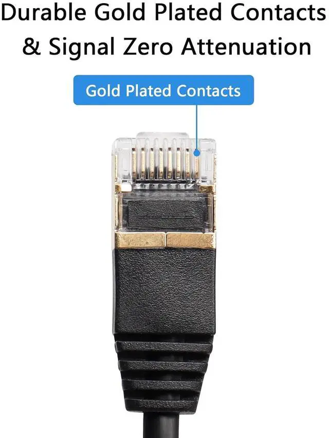 Alt view image 2 of 6 - BUCIER Cat8 LAN Cable, RJ45 Male to Female Shielded Ethernet Network Connector Screw Panel Mount Extension Cable for Router Modem TV PC Computer Laptop (M/F 1.5M/4.9FT)