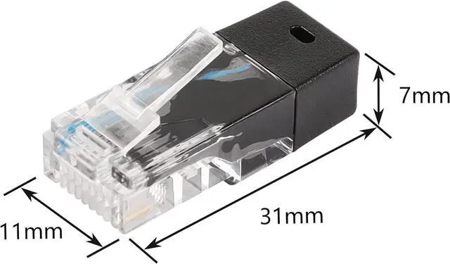 Alt view image 6 of 7 - BUCIER RJ45 Network Test Adapter, 8P8C Network Plug 120 Ohms 0.25 Watts,RJ45 Connectors, for Device Network Testing 5 PCS