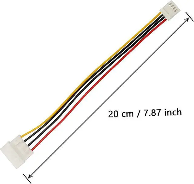 Alt view image 4 of 7 - BUCIER Computer Molex 4 Pin Power Supply Extension Cable, 8 Inch IDE Power to Floppy Drive Power Interface Cable. 5-Pack (4Pin)