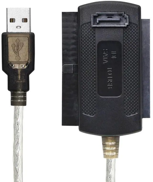 Alt view image 3 of 7 - BUCIER USB to SATA IDE Converter Cable Adapter USB 2.0 to 2.5/3.5/5.25in IDE and SATA Adapter Cable (1.8FT White)