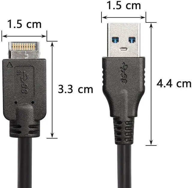 Alt view image 4 of 6 - BUCIER USB 3.1 Type E to USB 3.0 A Extension Cable, USB 3.1 Front Panel Type E to USB A 3.0 Conversion Cable, Type E 3.1 Male Extension Cable for Computer 0.5M (USB to Type-E)