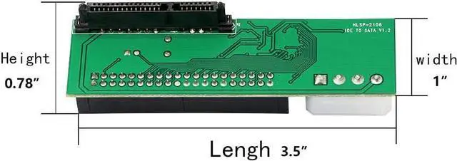 Alt view image 6 of 6 - BUCIER SATA Female to 40 pin Male 3.5 inch IDE Adapter for PC and Mac Computer to SATA Hard Drive Interface Adapter(SATA F/3.5 M Big)