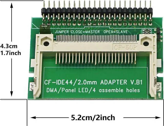 Alt view image 6 of 6 - BUCIER CF to IDE Adapter CF Memory Card to 2.5-inch 44Pin Male IDE Laptop SSD HDD Adapter Card (CF/IDE M )