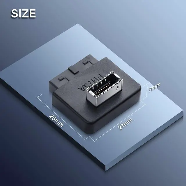 Alt view image 7 of 7 - BUCIER USB 3.0 Front Panel Header USB 3.0 19/20Pin to Type E Motherboard Header Adapter 19Pin Female to Type-E Female Front Connector Converter