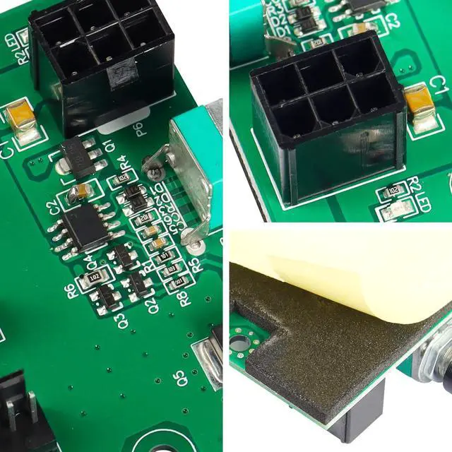 Alt view image 3 of 7 - BUCIER Chassis Fan Pressure Regulating Governor, 2 Pin 3 Pin 4 Pin Fan Adapter PWM PC Chassis Cooling Fan Hub,8 Way Splitter 12V Speed Controller with 6 Pin Power Port(8 Way